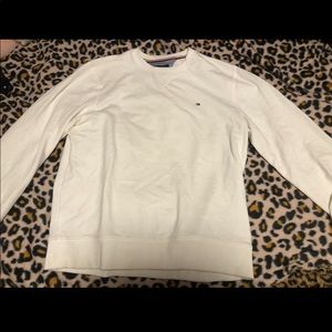 White Tommy Hilfiger Crewneck Sweater